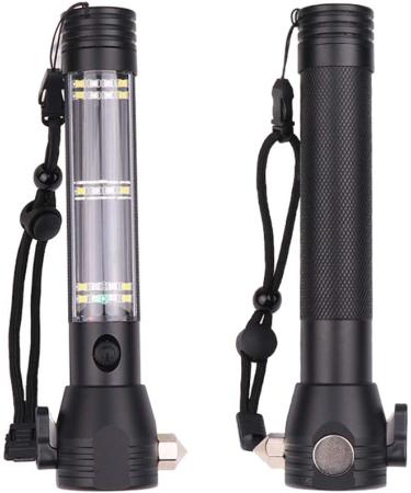 10 in 1 Flashlight Car LED Flashlight for Emergencies Window Breaker Seatbelt Cutter Multifunction Solar Flashlights USB Rechargeable 7 Modes Flashlight Red - Buy Online on GoSupps.com