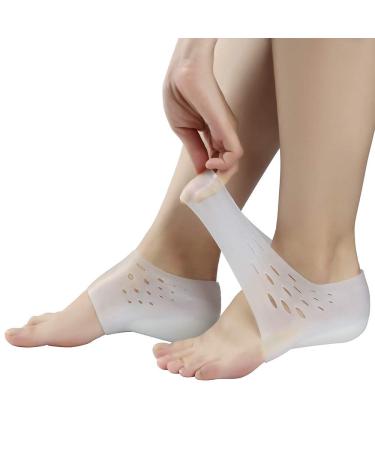 X-Tpark 3-5cm New Men Invisible Insoles Height Increase Socks Heel Pads Silicone Insoles Foot Massage Elastic Breathable Firm Insoles