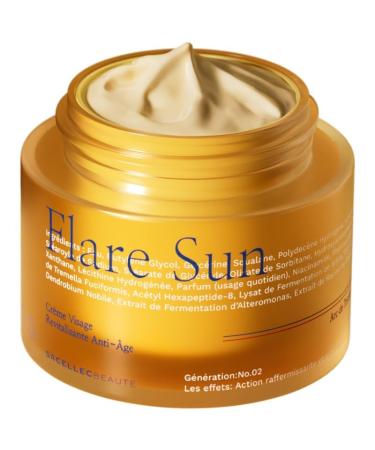 SACELLEC BEAUTE Moisturizing Face Cream Firming Anti-Wrinkle and Fine Line Reduction Combats Early Signs of Aging with Collagen-Boosting Hydration Suitable for Women 1.76 oz