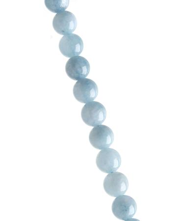 Filluck Aquamarine 8mm Natural Stone Beads - Polished Round Gemstone Beads for Jewelry Making - 15 Inch Strand - Buy Online on GoSupps.com