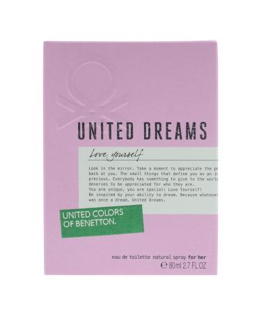 Benetton United Dreams Love Yourself Eau de Toilette Spray for Women 2.7 Ounce 2.7 Fl Oz (Pack of 1) - Buy Online on GoSupps.com