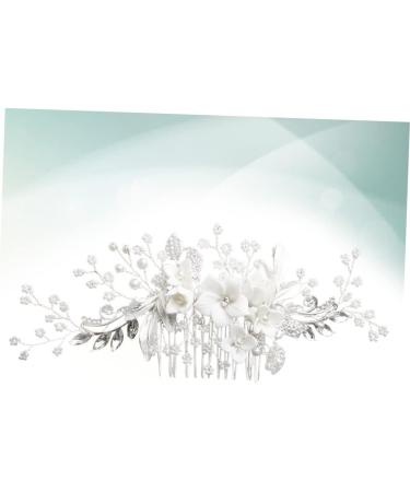Beaupretty Women Hair Comb for women womens for hair crystal headpiece pearl rhinestone hair clips silver floral hair rhinestone hair s for women Floral Headdress Women Hair Crystal - Buy Online on GoSupps.com