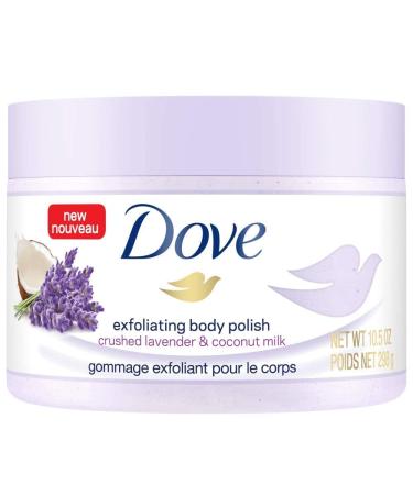 Dove Exfoliating Body Polish Crushed Lavender & Coconut Milk 10.5 oz (Pack of 2)