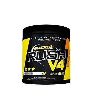 Stacker2 Rush V4 Pre-Workout Booster Training Booster Bodybuilding (30 serv) (Orange Tangerine 180g)