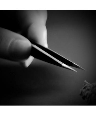SEKI EDGE SS-501 Black Stainless Steel Point Tweezer - Precision Tweezers for Perfect Hair Removal - Buy Online on GoSupps.com