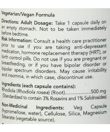 NOW Supplements Rhodiola 500mg Capsules 60 Count - Buy Online on GoSupps.com