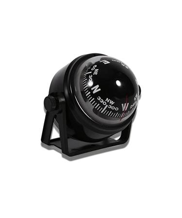 Keenso Waterproof Compass, Sea Marine Bracket Mount Voyager Compass Hiking and Camping Fits Boat Caravan Truck Black