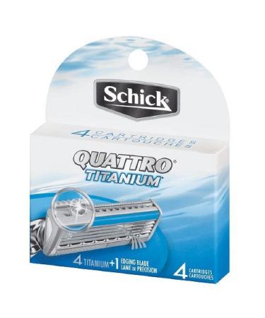 Schick Quattro Titanium Razor Blade Refills for Men - 24 Cartridges
