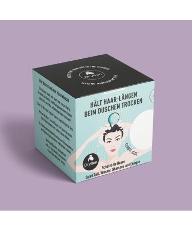 Drybun Cenote Blue - Sustainable Shower Hood for Medium/Long Hair | Quick Hair Drying Splitting & Breakage Protection | Eco-Friendly & Recyclable - Buy Online on GoSupps.com