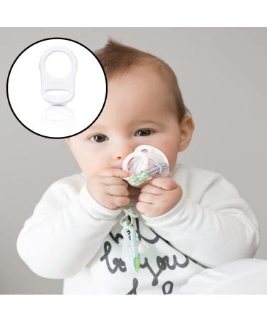 Buy Silicone Button Ring Set - 4 Pack Pacifier Adapter & Chain - Soft Transparent Baby Pacifier Rings - Buy Online on GoSupps.com
