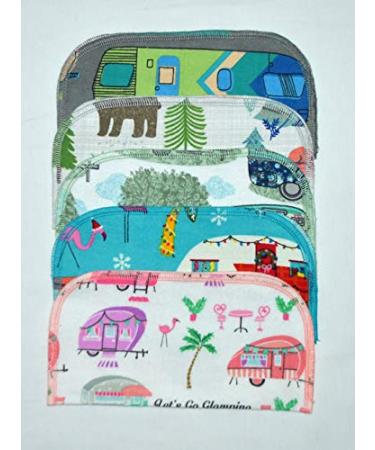 Set of 5 1 Ply 8x8 Inches Printed Flannel Little Wipes for Traveling Campers - Buy Online on GoSupps.com