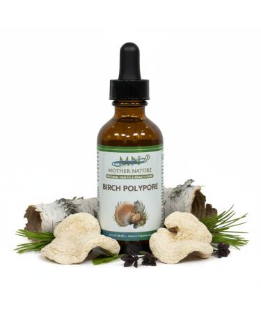 Mother Nature Organic Birch Polypore (Fomitopsis betulina) Mushroom Liquid Extract - 1000mg - 2 oz - Made in USA