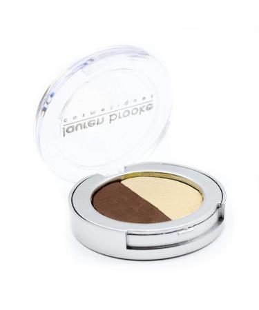 Lauren Brooke Cosmetiques Pressed Eyeshadow Duo  Natural  Organic Makeup (Chestnut/Vanilla Creme)