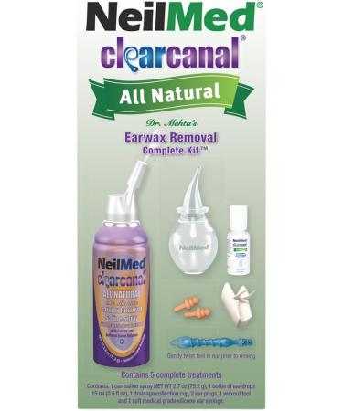 NeilMed Clearcanal Ear Wax Removal Kit - All-Natural 75mL Solution for Safe & Effective Wax Removal - Buy Online on GoSupps.com
