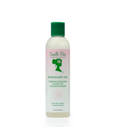 Camille Rose Rosemary Oil Strengthening Leave-In Conditioner | 8 fl oz | Castor Oil Peppermint & Essential Oils | Encourage Hair Growth & Strengthen | Natural Detangler & Moisturizer