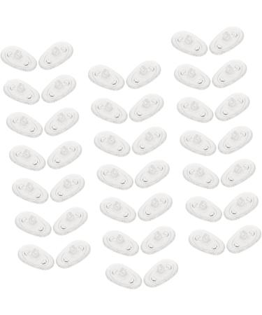 Lurrose 40 Pairs Screw Glasses Nose Pads - Non-Slip Silicone Nose Protection for Glasses Bridge - Replacement Pads for Plastic Frames - Transparent 1.4x0.8cm - Ideal for Comfort & Stability - Buy Online on GoSupps.com