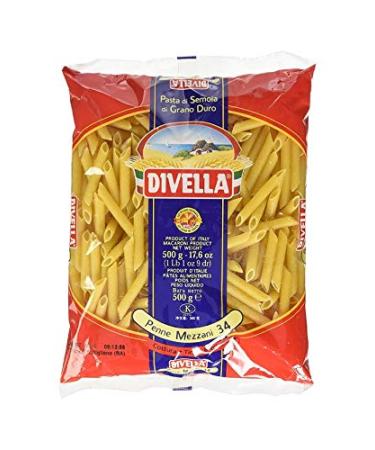 Divella DIVELLA P te de SEMOLA DE DE GRANO DURE PENNE M ZZANE 34 GR 500 X 24