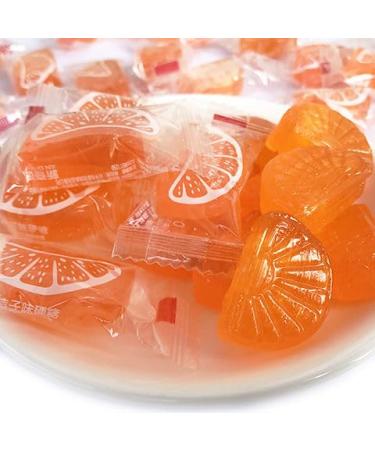 Sour and Sweet Fruit Orange Flavor Toffee Orange Hard Candy Chewing Candy Preserved Fruit Sweets Snacks Candy Snacks Wedding Candy Desserts Casual Snacks gift pack (250g (about 30 pieces))