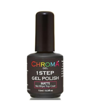 Chroma Gel 1 Step Gel Polish - Matte No Wipe Top Coat