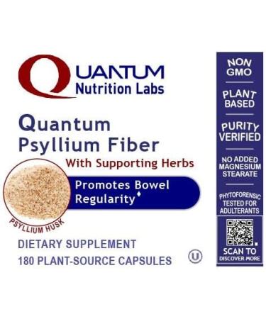 Quantum Psyllium Fiber - 180 Capsules | Dietary Supplement by Quantum Nutrition Labs - Buy Online on GoSupps.com