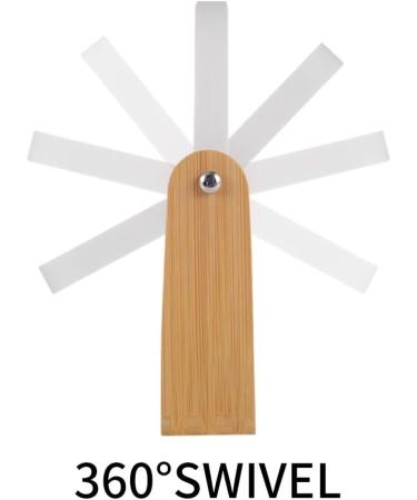 LOTIKO Double Sided Makeup Mirror with Bamboo Stand - 1X/3X Magnification, 360 Swivel, Oval Vanity Mirror for Beauty Gifts - Buy Online on GoSupps.com