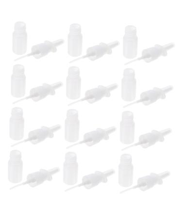 Didiseaon 10ml Bottle Collection - Set of 20 Empty Refillable Atomizers for Saline Water - Oils Medical and Travel Use Ideal for Skin Care and Hair Sprays Durable White