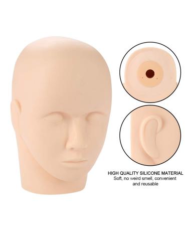 Rubber Practice Head for Eyelash Makeup - Soft Realistic Fake Head 24.4 x 15.5 cm | Perfect Gift for Beauty Enthusiasts - Buy Online on GoSupps.com