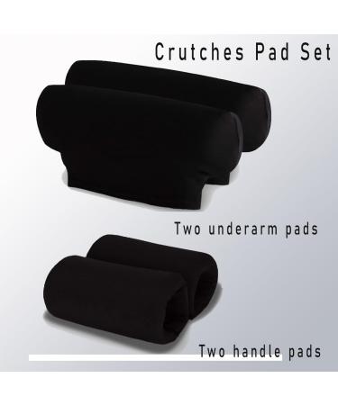 Crutches Pad with Hand Grips/Includes Soft Foam Crutches Pads for Armpits Crutch Handle anti-Wear Cushion Universal Walking arm Crutch Cushion Cover Accessories for Adult & Youth (Black 4-Pack) - Buy Online on GoSupps.com