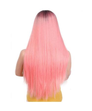 This Is A Wig 24 Inch Purple Long Straight Hair Wig Sold By Ladies Pink/Yellow/Orange Wig Middle Natural Hair 24inches R2-1632