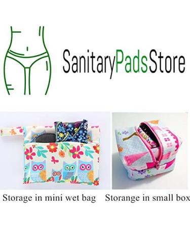 Simfamily 8 Pack Bamboo Charcoal Reusable Waterproof Cloth MenstruaL Pads Heavy Flow Over Night Sets(7Pcs Pads +1Pc Mini Bag) - Buy Online on GoSupps.com