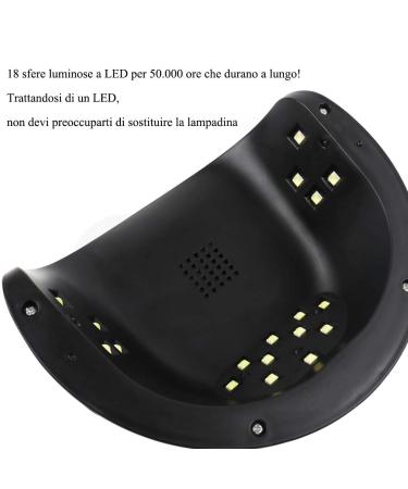 Angnya 54W Professional UV LED Nail Lamp - Automatic Start Sensor 3 Timer Settings for Perfect Manicure & Pedicure - Buy Online on GoSupps.com