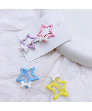 xbiez Pentagrams Hair Clip for Adult Kids Star Barrettes Snap Side Pin for Girl Casual Headdress Cute Hair Styling Accessories Blue - Buy Online on GoSupps.com
