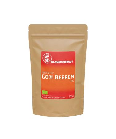 Tausendkraut Organic Goji Berries (250g) Superfood Superior Quality from Deep Tibetans Thousand Herbs