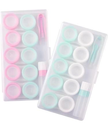 Solustrie 10-Sentence Storage Box for Colored Contact Lenses | Travel Case & Container | Eye Contact Lens Housing with Tweezers - Macaron Style - Buy Online on GoSupps.com