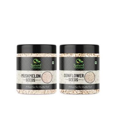 Nature Connect Combo Pack of Sunflower Seeds 250 gms and Muskmelon Seeds 250 gms_Packing May Vary