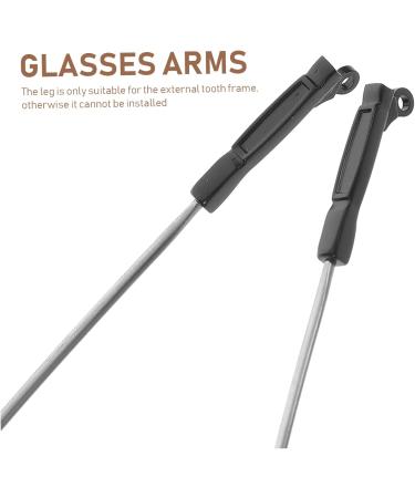 Tofficu Sunglasses Repair Set - 3 Pairs of Vintage Accessories for Arm Legs & Frame | Durable Metal Tubular Black 13.5x0.7cm - Buy Online on GoSupps.com