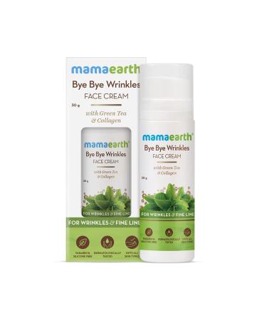 MAMAEARTH Bye Bye Wrinkles Face Cream | Green Tea & Collagen for Firm Youthful Skin | Reduces Wrinkles & Fine Lines | Enhances Elasticity | Lightweight & Fast-Absorbing | 1.06 Oz (30g) - Buy Online on GoSupps.com