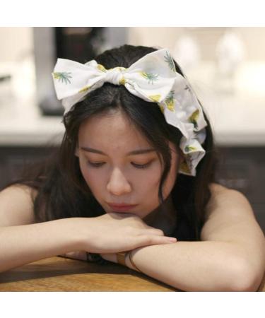 Lurrose Women's Pineapple Pattern Hair Band | Sweet Fruits Forehead Ligaments | Cosmetic Headgear for Girls | Face Wash Headband (White) - Buy Online on GoSupps.com