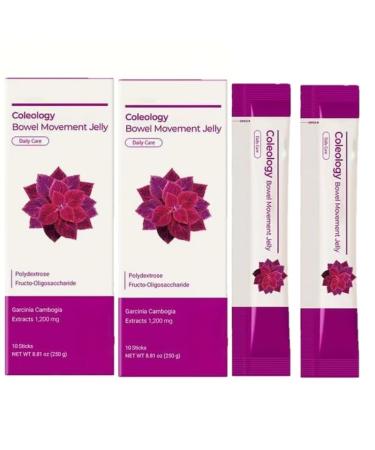 Coleology Bowel Movement Jelly 10 Days 1200 Mg Garcinia Cambogia Hyaluronic Acid Radiant Skin Digestive Support & Daily Care 881 Oz 2 pcs