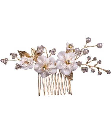 New 2025 Wedding Hair Accessories Flower Hair Clips Hairpin Crystal Headdress For Women Faux Pearl Barrettes Hair Combs Hair Decor Jewelry Fashion Accessories Creative Gift - Buy Online on GoSupps.com