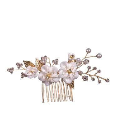 New 2025 Wedding Hair Accessories Flower Hair Clips Hairpin Crystal Headdress For Women Faux Pearl Barrettes Hair Combs Hair Decor Jewelry Fashion Accessories Creative Gift