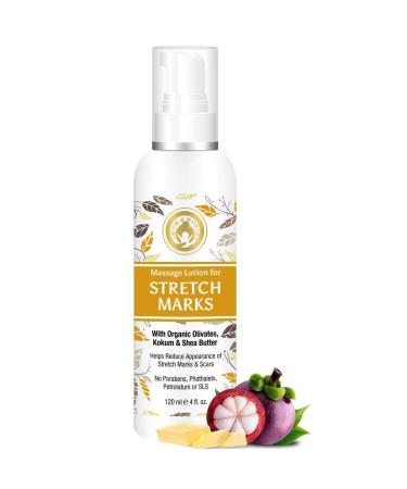 Mom & World Massage Lotion For Stretch Marks -120ml - With Organic Olivates Kokum & Shea Butter