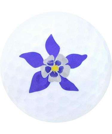 Navika Golf Balls - Colorado State/Columbine Flower Imprint on White Ball (3-Pack) - Buy Online on GoSupps.com