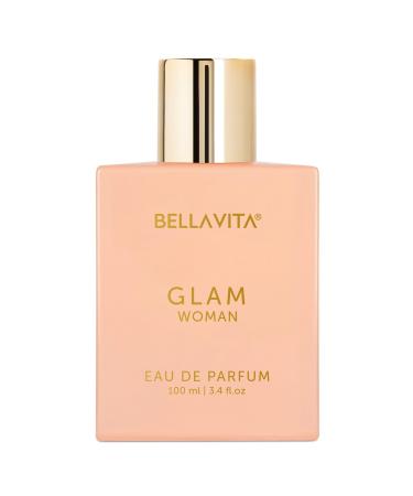Bloom Beauty Bella Vita Luxury Glam Woman Eau De Parfum with African Orange Jasmine & Patchouli Premium Long Lasting Floral & Woody Fragrance Liquid EDP for Women 100ml