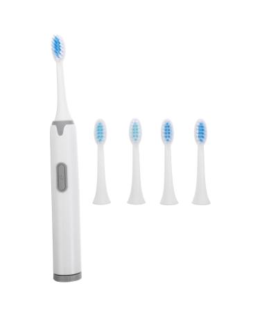 1 Pc Electric Toothbrush Battery Toothbrush Sonic Toothbrush Teeth Brushes Toothbrush for Electric Brush Rechargeable Teethbrush Powerful Toothbrush Abs Cleaning Brush White Aldult 1 Count (Pack of 1) White