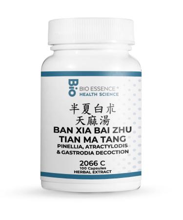 Bio Essence Health Science 2066C BAN XIA Bai Zhu Tian Ma Tang/Pinellia Atractylodis&Gastrodia Decoction 100 Capsules/Bottle (2 Bottles)