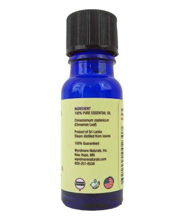 Wyndmere Cinnamon Leaf Essential Oil 10ml - 100% Pure Aromatherapy - Made in USA - International Shipping Available - Buy Online on GoSupps.com