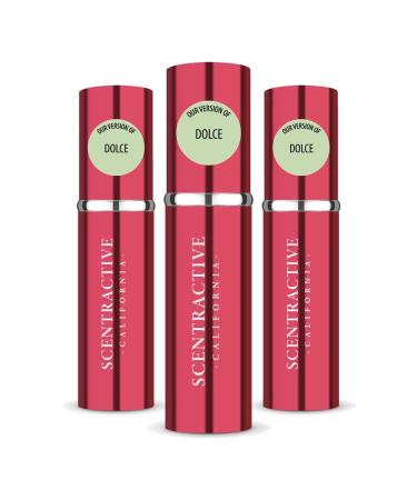 CA Perfume Impression of Dolce & Gab Dolce For Women Replica Version Fragrance Dupes Concentrated Long Lasting Eau de Parfum Spray Refillable Atomizer Bottle 0.17 Fl Oz/5ml-X3 DOLCE & GAB DOLCE IMPRESSION 0.51 Fl Oz (Pack of 1)