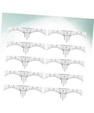 Baluue 10pcs Set Eyebrow Stencil Microblading Eyebrow Ruler Brow Ruler Sticker Eyebrow Template White - Buy Online on GoSupps.com