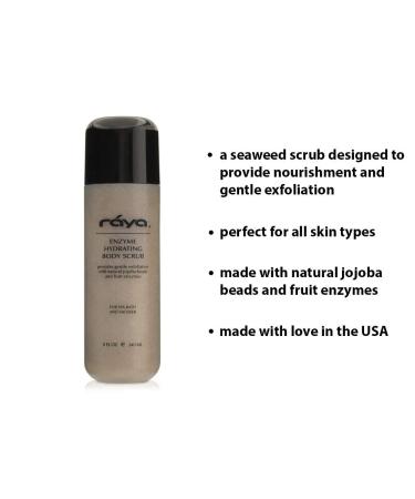 RAYA Enzyme Hydrating Body Scrub 8 oz - Orange Vanilla | Gentle Exfoliating Scrub with Seaweed & Jojoba Beads - Buy Online on GoSupps.com